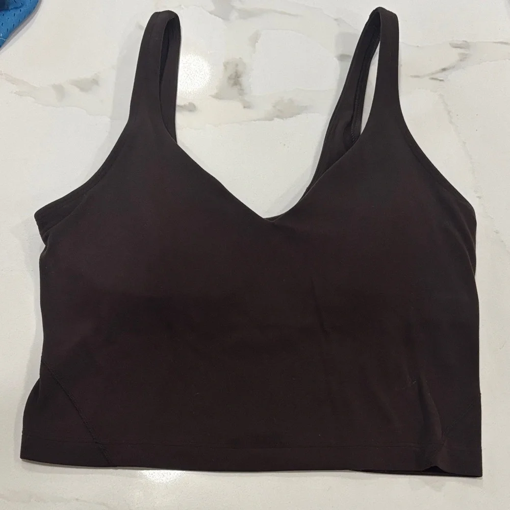 Lululemon Size 6 French Press Brown Crop Align Tank - Picture 1 of 2